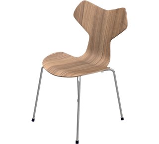 Details Fritz Hansen Grand Prix 3130 Grand Prix 3130, Sonderhöhe 48 cm, Holz klar lackiert, Eiche natur