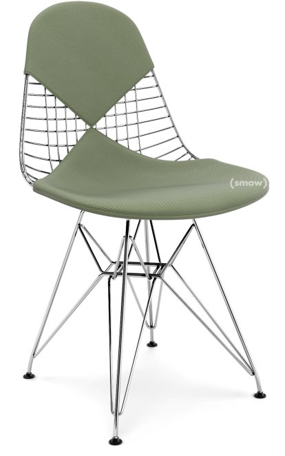 Kissen für Wire Chair (DKR/DKW/DKX/LKR), Sitz- und Rückenkissen (Bikini), Hopsak, Elfenbein / forest