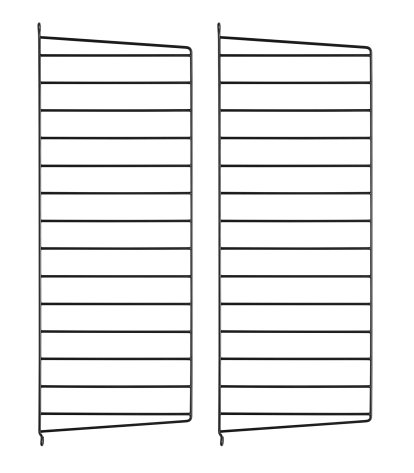 String System Wandleiter, 2er Set, 75 x 30 cm, Schwarz