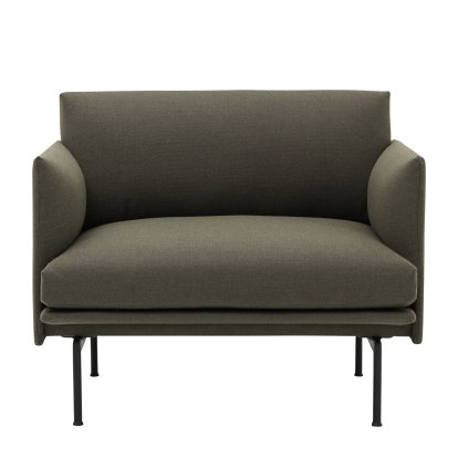 Outline Chair, Stoff Fiord 961 - Greyish-green