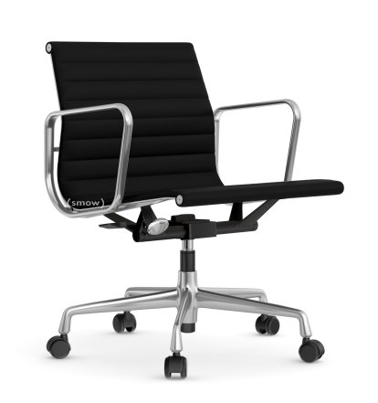 Aluminium Chair EA 117, Poliert, Hopsak, Nero