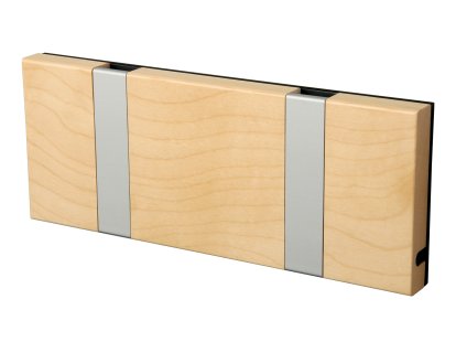 Knax, 2 Haken, Aluminium, Ahorn klarlackiert