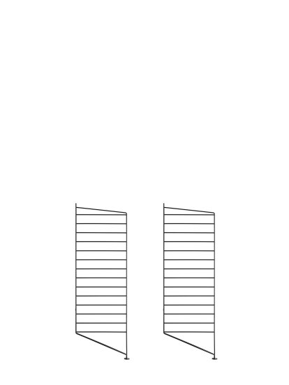 String System Bodenleiter, 2er Set, 85 x 30 cm, Schwarz
