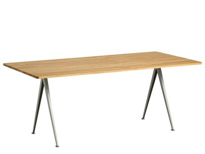 Pyramid Table 02, Eiche lackiert, Stahl pulverbeschichtet beige