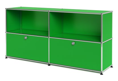 USM Haller Sideboard L mit 2 Klappen, USM grün