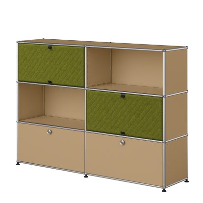 USM Haller Highboard L mit zwei USM Haller Soft Panels, diagonal