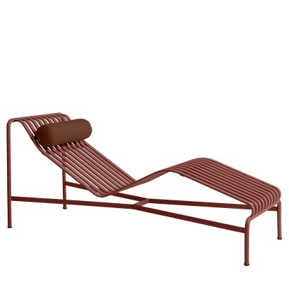 Palissade Chaise Longue, Iron red, Ohne Auflage, Mit Nackenkissen