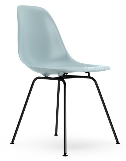 Eames Plastic Side Chair RE DSX, Eisgrau, Ohne Polsterung, Ohne Polsterung, Standardhöhe - 43 cm, Beschichtet basic dark