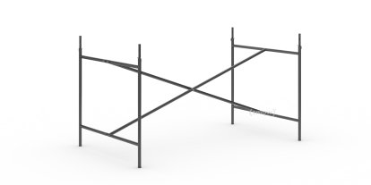 Eiermann 2 Tischgestell , Schwarz, senkrecht, mittig, 135 x 78 cm, Mit Verlängerung (Höhe 72-85 cm)