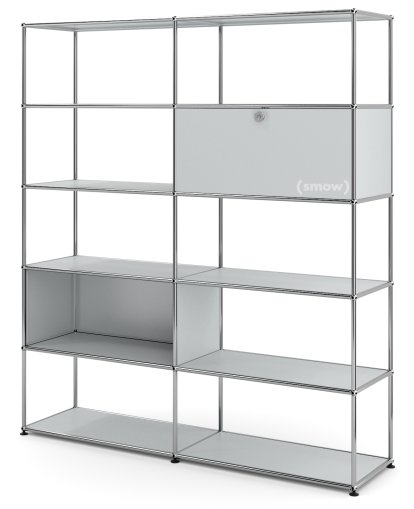 USM Haller Wohnzimmer Regal L, USM mattsilber