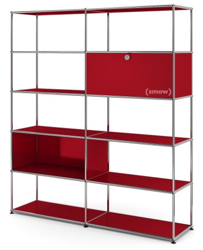 USM Haller Wohnzimmer Regal L, USM rubinrot