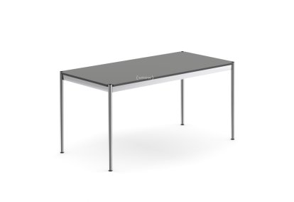 USM Haller Tisch, 150 x 75 cm, Kunstharz, Mittelgrau hell
