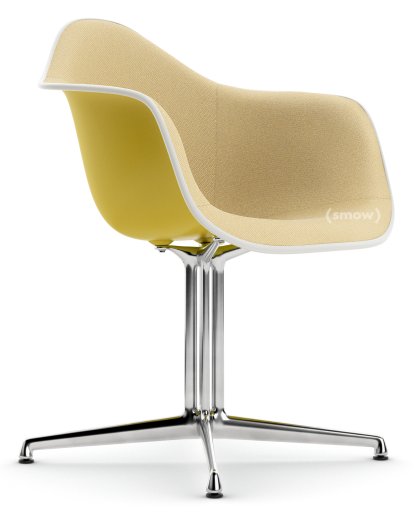 Eames Plastic Armchair RE DAL, Senf, Mit Vollpolsterung, Senf / elfenbein