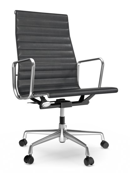 Aluminium Chair EA 119, Poliert, Leder (Standard), Asphalt