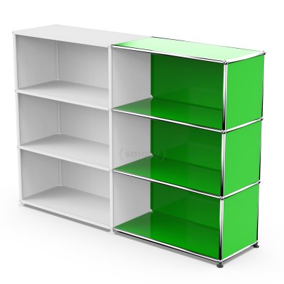 USM Haller Anbaupaket Horizontal 3, USM grün, 35 cm