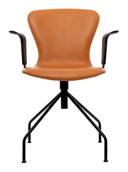 PLAYchair Swing, Mit Armlehnen, Leder cognac