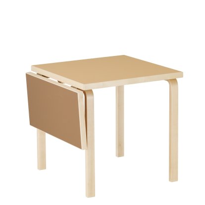 Aalto Tisch klappbar, Lino lehm-/wallnussbraun