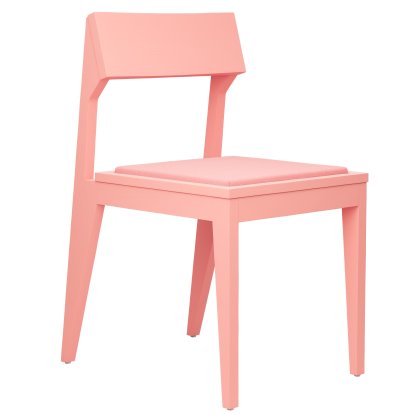 Schulz Stuhl, Esche soft pink, Sitzpolster rosa (Vidar 4 0622)