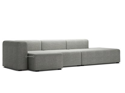 Mags Sofa mit Récamière, Armlehne links, Hallingdal - warmgrau