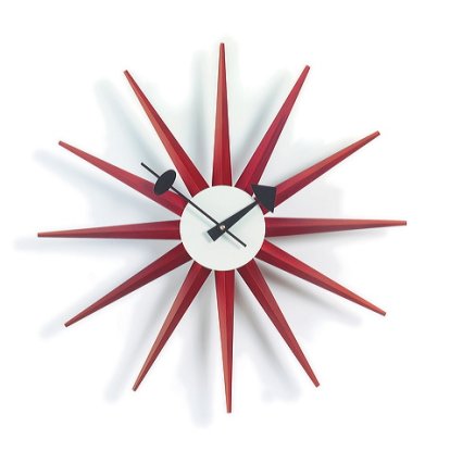 Sunburst Clock, Rot