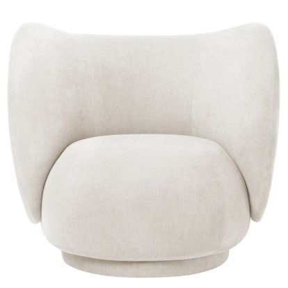 Rico Lounge Chair, Stoff Bouclé - Off-White