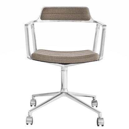Swivel 452 Drehstuhl, Poliert, Rollfuß, Woll-Leinen-Mix, tilde