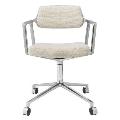 Swivel 453 Drehstuhl, Poliert, Rollfuß, Viskose-Woll-Mix, wavy