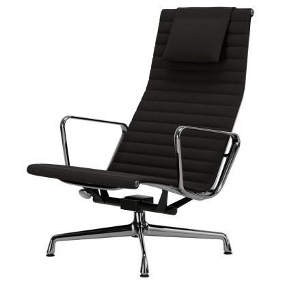 Aluminium Chair EA 124, Poliert, Hopsak, Dunkelgrau