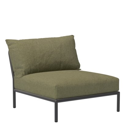 Level 2 Lounge Sessel, Dark grey, Leaf