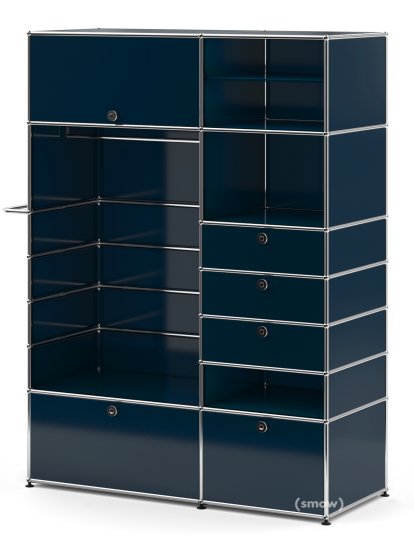 USM Haller Garderobenschrank Typ II, Stahlblau RAL 5011