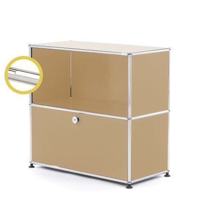 USM Haller E Sideboard M mit Fachbeleuchtung, USM beige, Kaltweiß