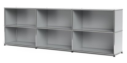 USM Haller Sideboard XL, individualisierbar, Lichtgrau RAL 7035, Offen, Offen