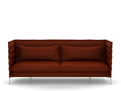 Alcove Sofa, Dreisitzer (H94 x B237 x T84 cm), Laser, Rot/moorbraun