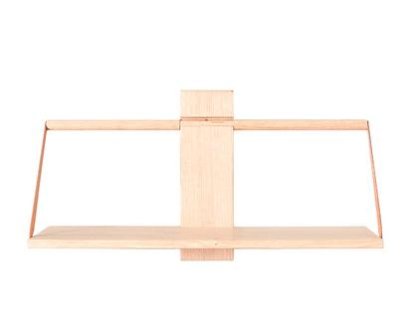 Wood Wall Wandregal, L (60 x 25 x 32 cm), Eiche natur