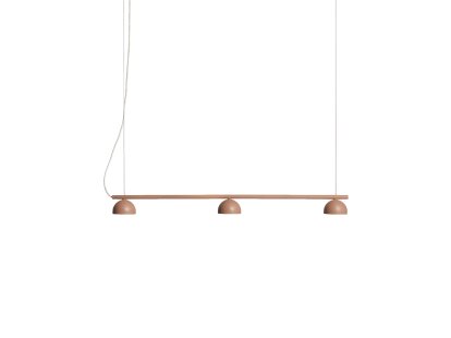 Blush Rail Pendelleuchte, 3 Schirme, Warm beige