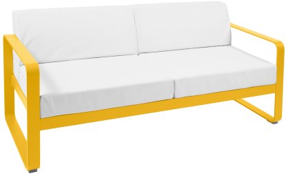 Bellevie 2-Sitzer-Sofa, Grauweiß, Honig