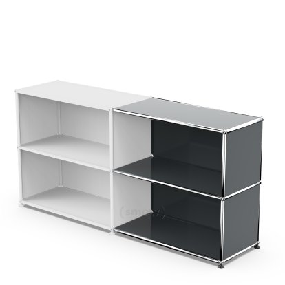 USM Haller Anbaupaket Horizontal 2, Anthrazitgrau RAL 7016, 35 cm