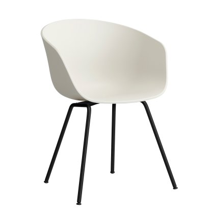 About A Chair AAC 26 Armlehnstuhl, Melange cream 2.0, Stahl pulverbeschichtet schwarz