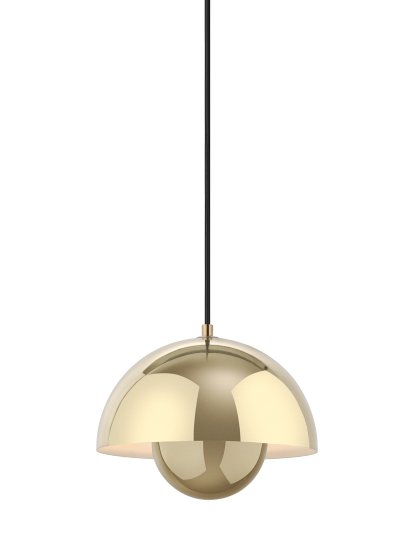 Flowerpot VP1 Pendelleuchte, Brass-plated