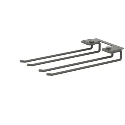 String System Glasaufhängungen, B 13,5 x H 3 x T 20 cm, Dunkelgrau