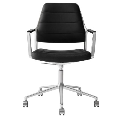 Swivel 455+ Drehstuhl, Rollfuß, Leder schwarz