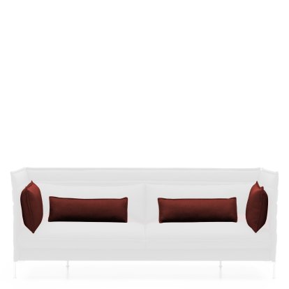 Kissensatz für Alcove Sofa, Für 3-Sitzer, Laser, Rot/moorbraun