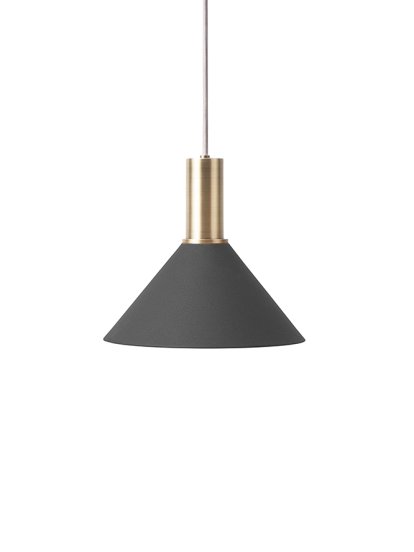 Collect Lighting, Niedrig, Brass, Cone, Black