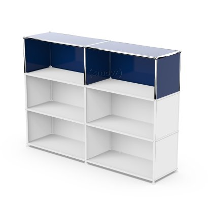 USM Haller Anbaupaket Vertikal 2, Stahlblau RAL 5011, 35 cm