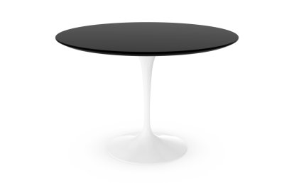 Saarinen Esstisch rund, 107 cm, weiß, Fenix schwarz