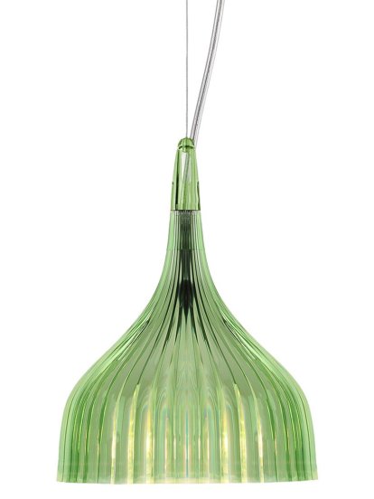 É, Hängeleuchte, Transparent, Grün