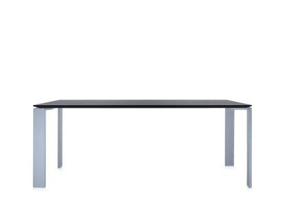 Four, L 190 x B 79 cm, Soft Touch Schwarz, Aluminium lackiert