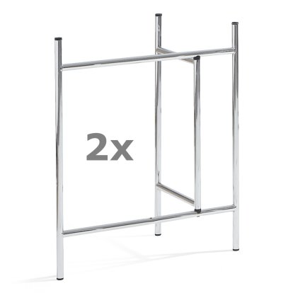 Eiermann 3 Tischbock (2er Set), 78 cm, 39 cm, Edelstahl