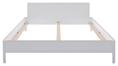 Nait Doppelbett, 180 x 200, Mit Kopfteil, CPL weiß