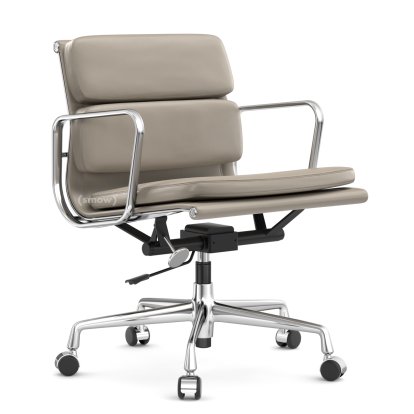 Soft Pad Chair EA 217, Verchromt, Leder Premium F sand, Plano mauve grau